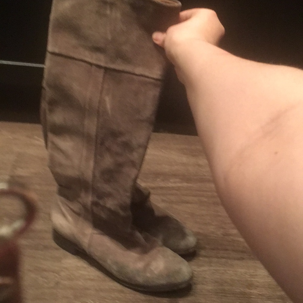 Tan Thigh Boots
